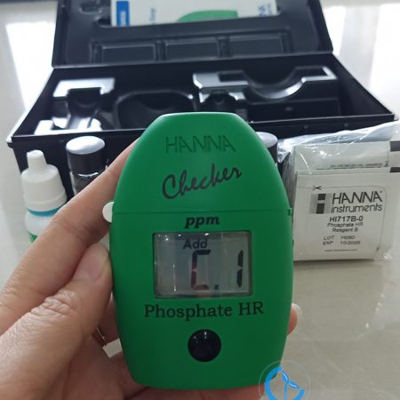 Trọn bộ sản phẩm Máy đo Phosphate thang cao Hanna HI717