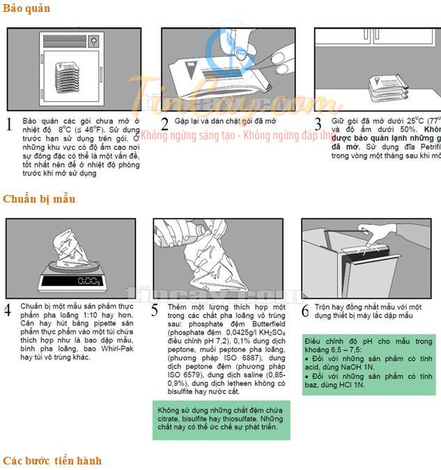 Phát hiện và định lượng vi khuẩn bằng đĩa petrifilm 4 p4